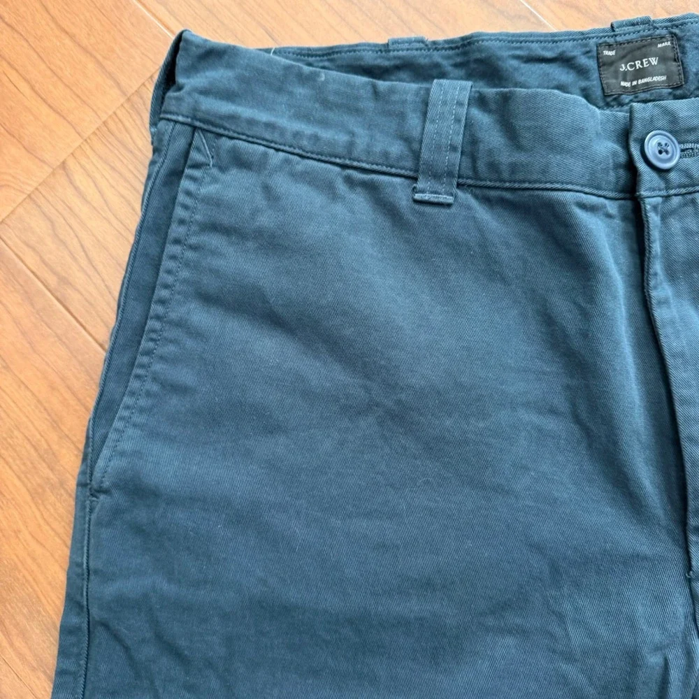 J. Crew Mens Chino Flat Front‎ Shorts Size 31 Blue 100% Cotton Casual Preppy